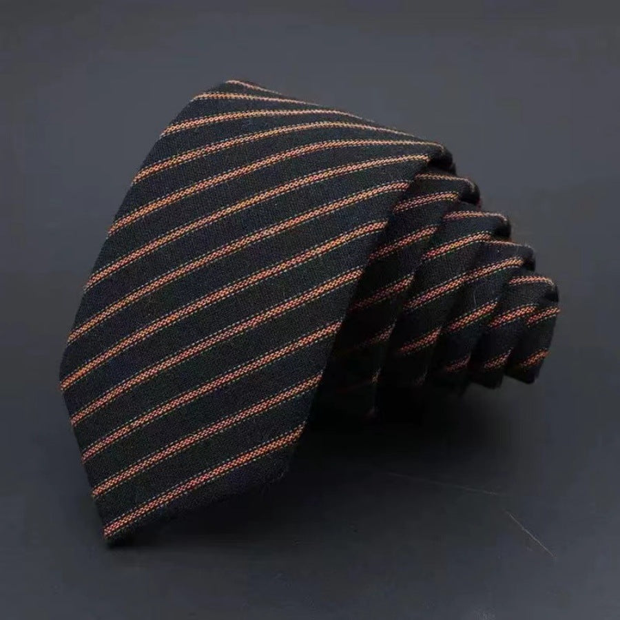 Men's Business Fashion Striped Solid Color Tie