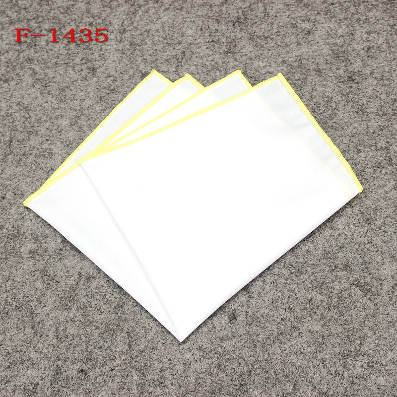 Men's dense white pocket square