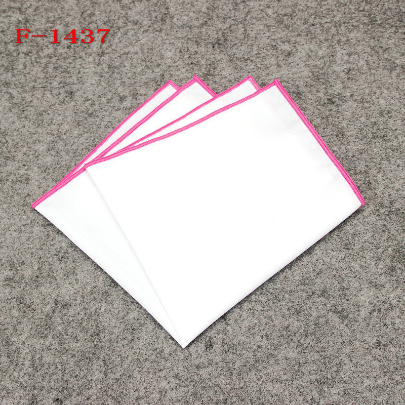 Men's dense white pocket square