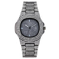 Men's Luxury Diamond Date Quartz Watch