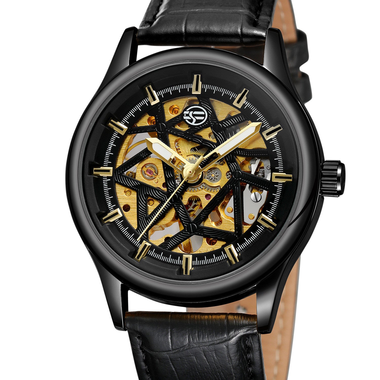 Golden Gear Movement Retro Royal Classic Watch