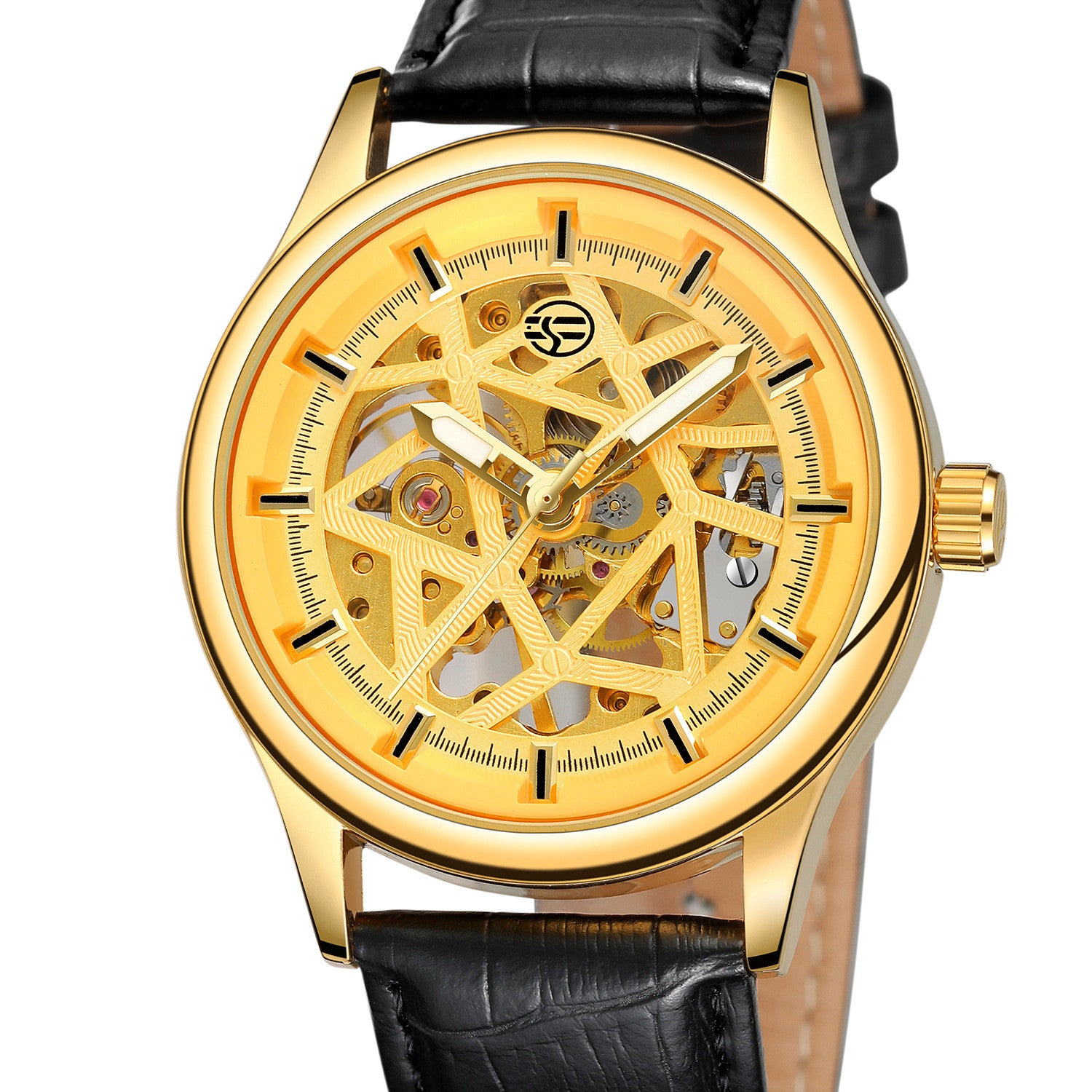 Golden Gear Movement Retro Royal Classic Watch