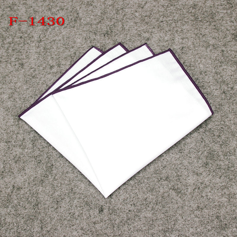 Men's dense white pocket square