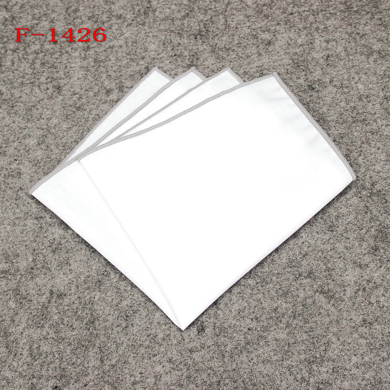 Men's dense white pocket square