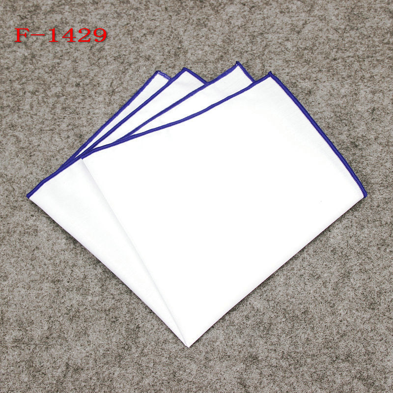 Men's dense white pocket square