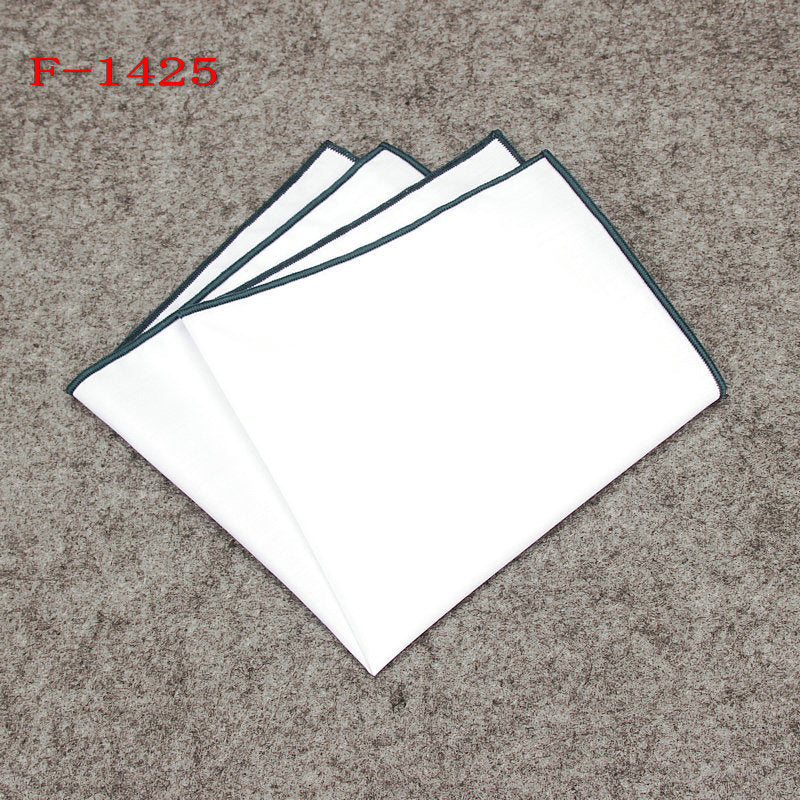 Men's dense white pocket square