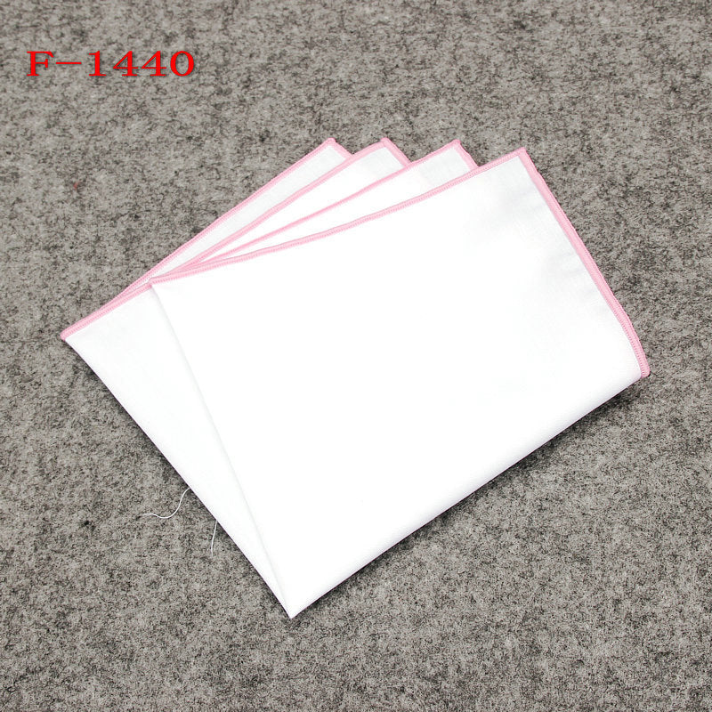 Men's dense white pocket square