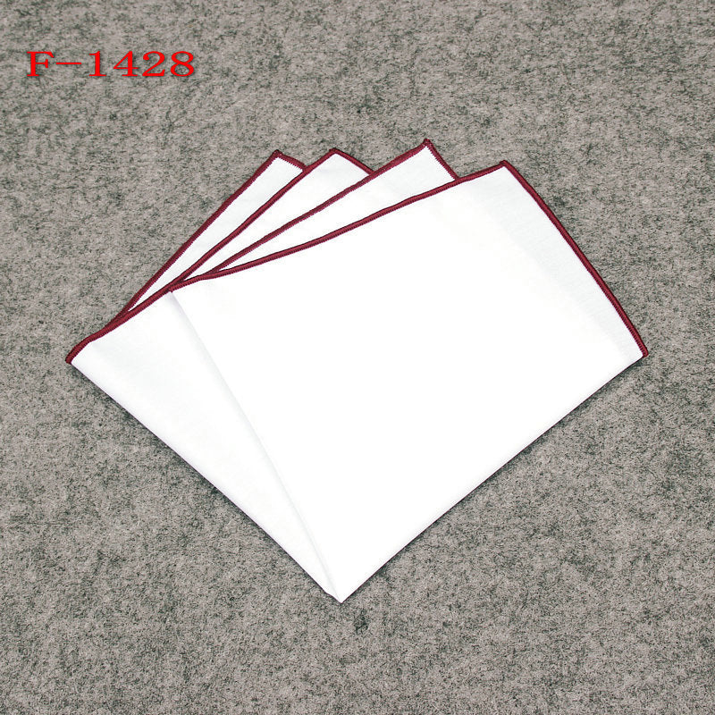 Men's dense white pocket square