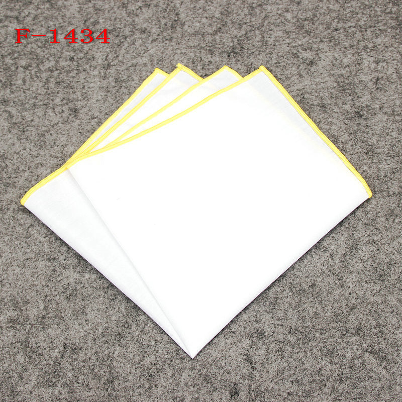 Men's dense white pocket square