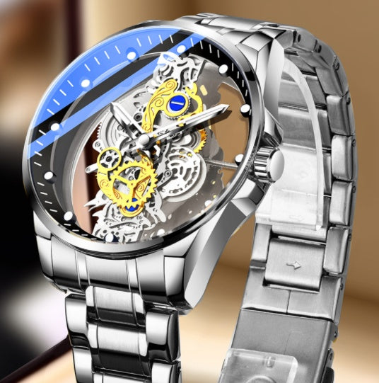 Men's Watch Skeleton Automatic Quartz Watch