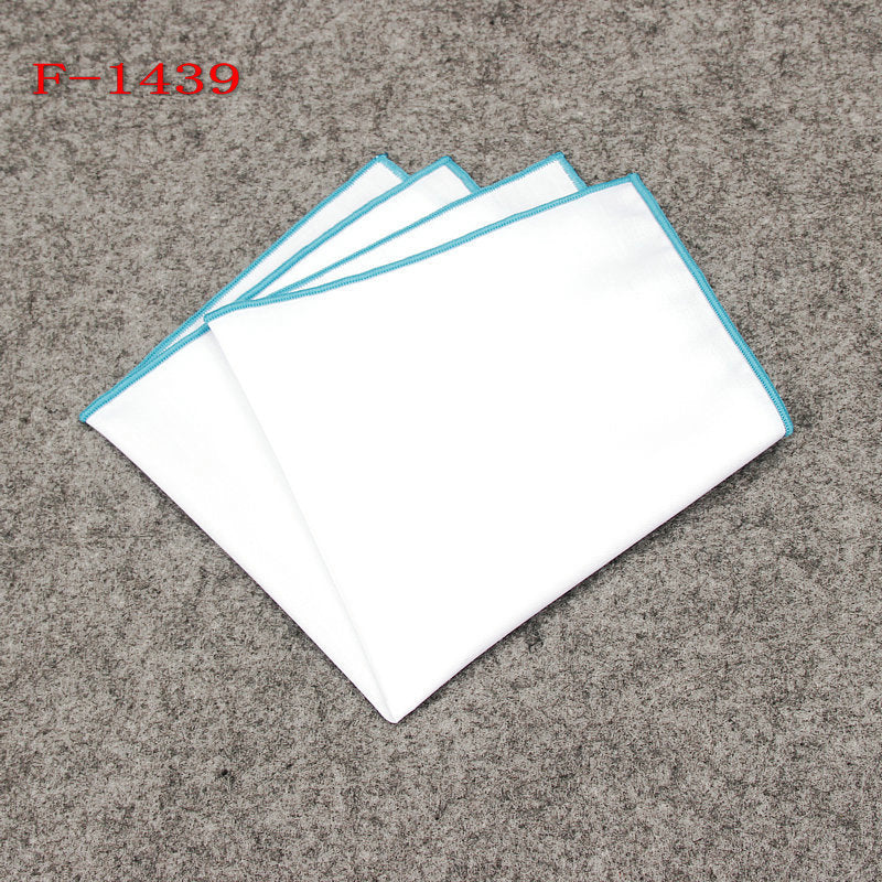 Men's dense white pocket square