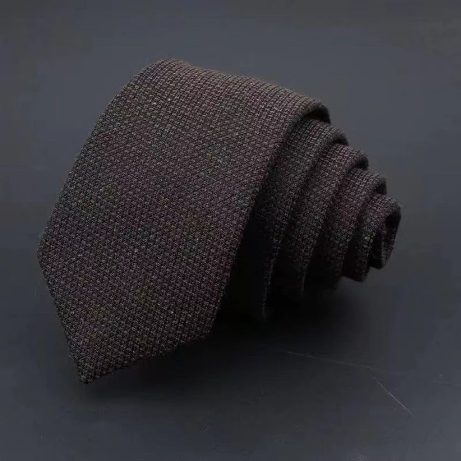 Men's Business Fashion Striped Solid Color Tie