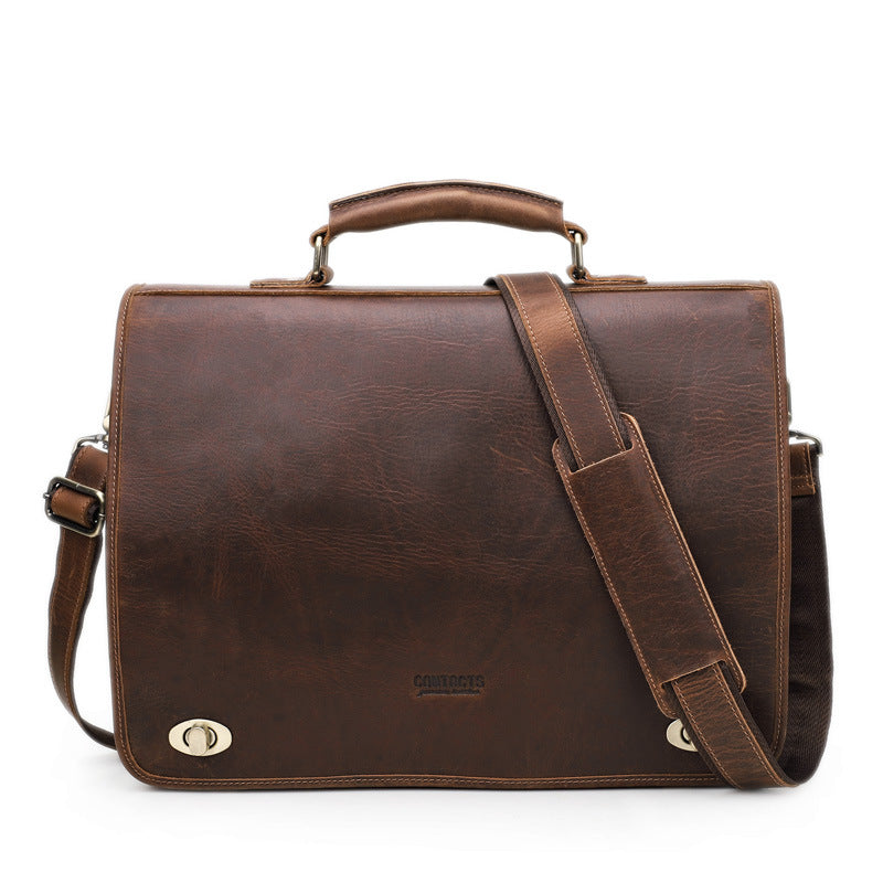 Fashion Personality Leather Men's Business Briefcase