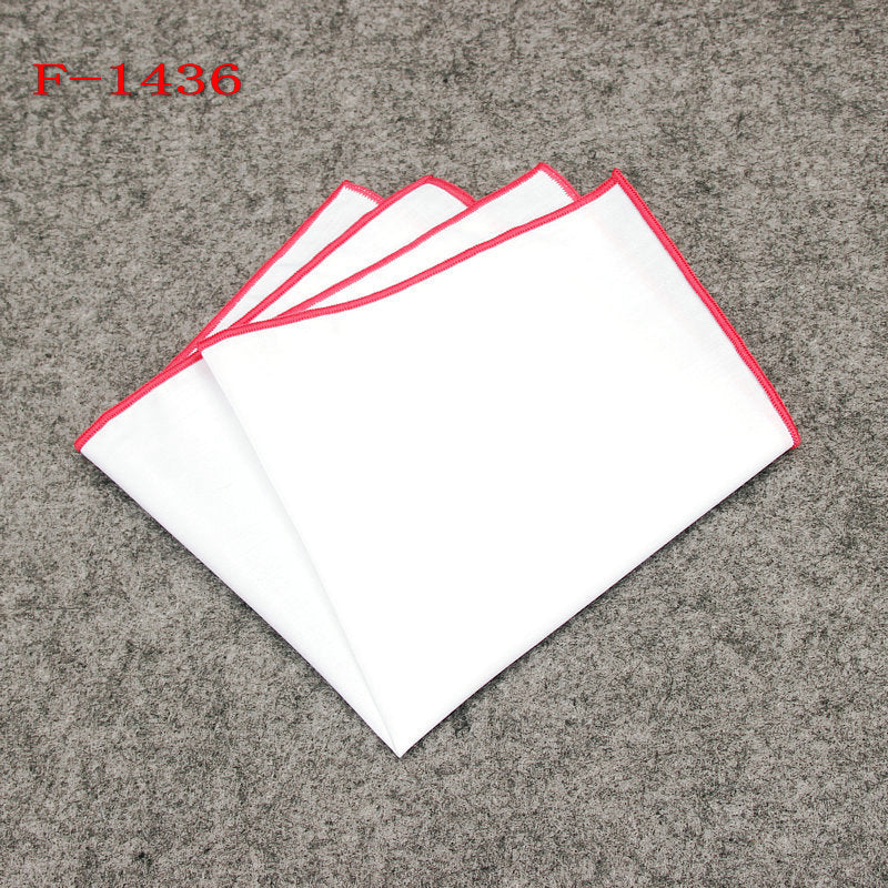 Men's dense white pocket square