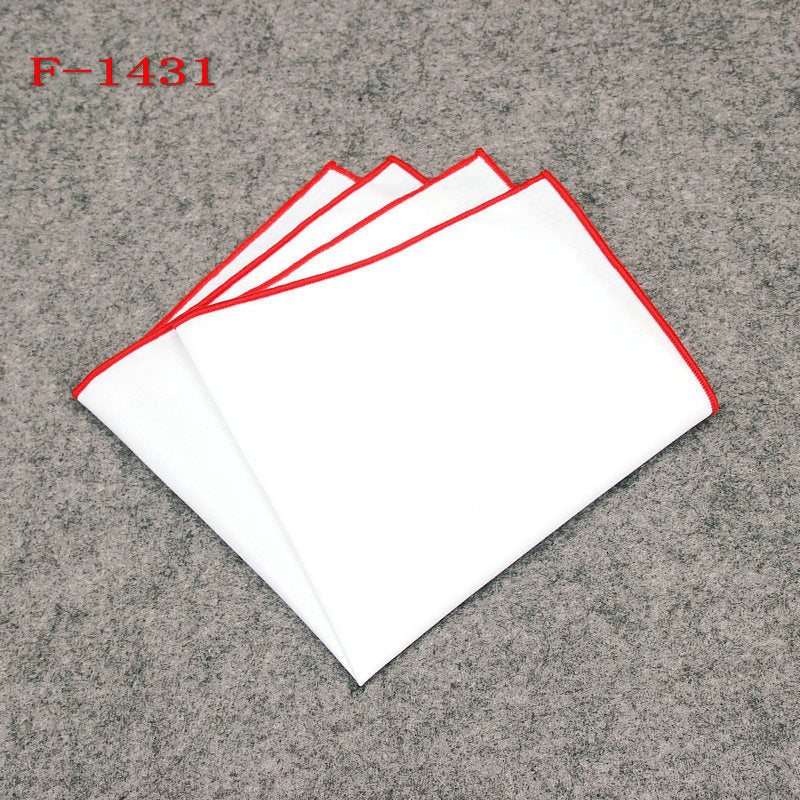 Men's dense white pocket square