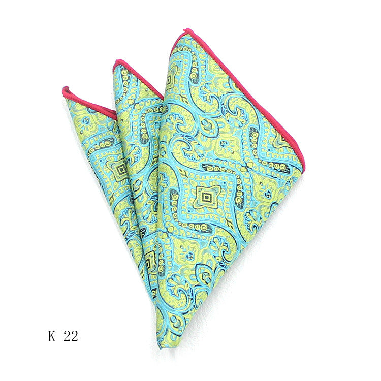 Men's Suit Pocket Square Small Square Towel British Retro Pattern Handkerchief