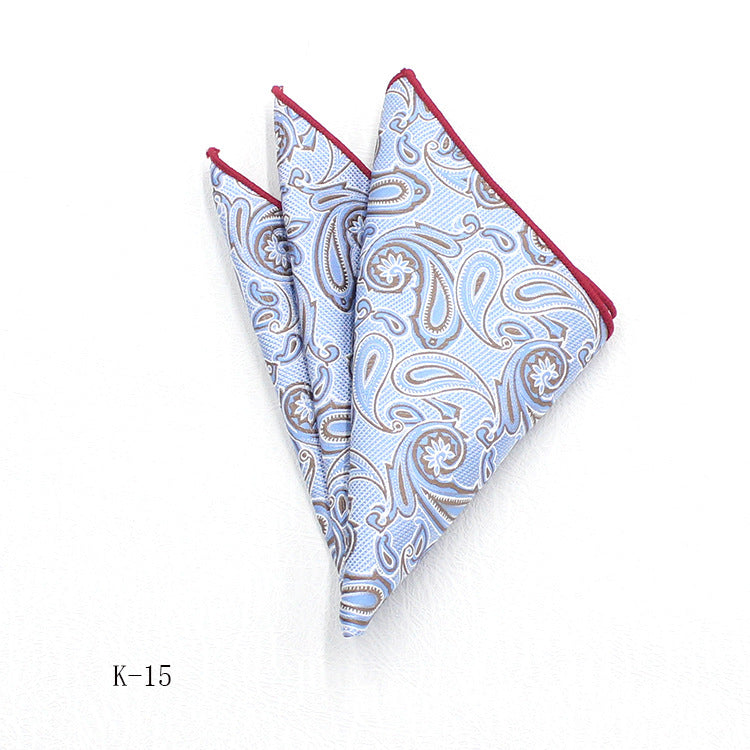 Men's Suit Pocket Square Small Square Towel British Retro Pattern Handkerchief