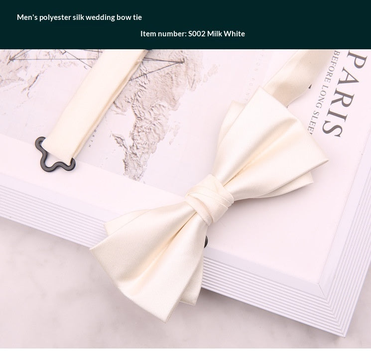 Mens Polyester Wedding Bow Tie