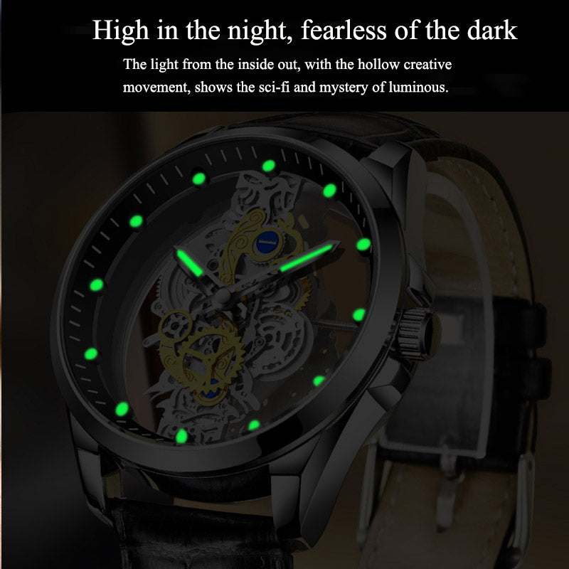 Men's Watch Skeleton Automatic Quartz Watch