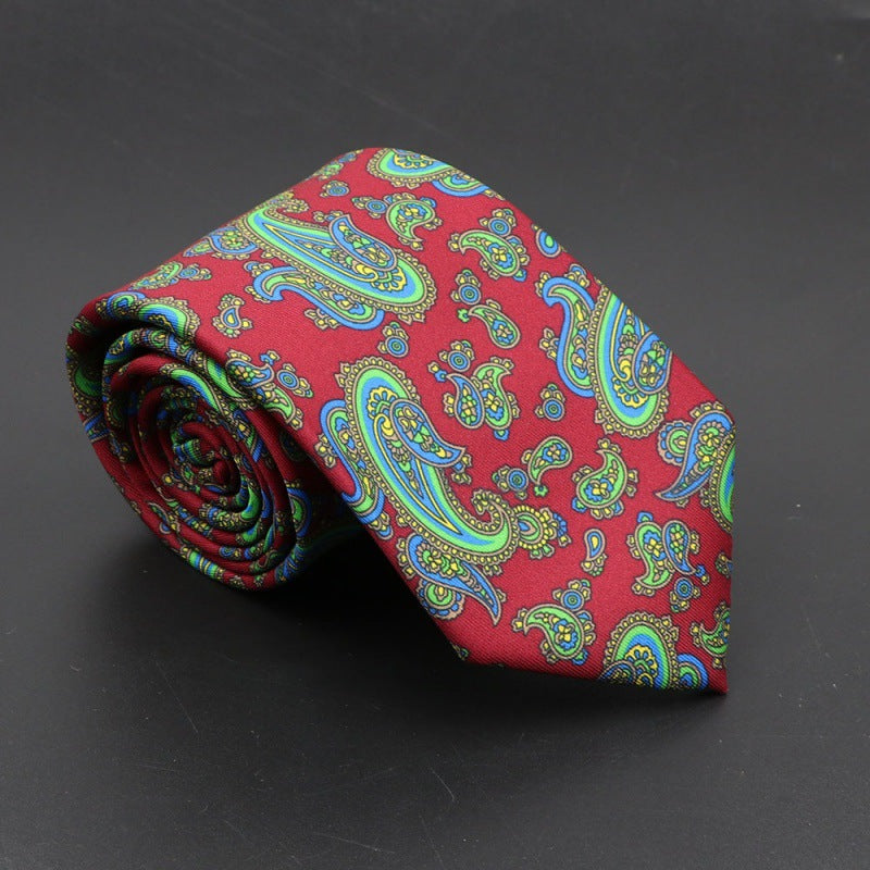 Men's Bohemian Silk 75mm Necktie