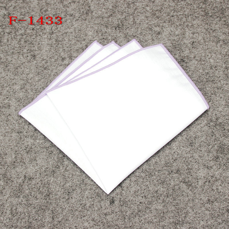 Men's dense white pocket square