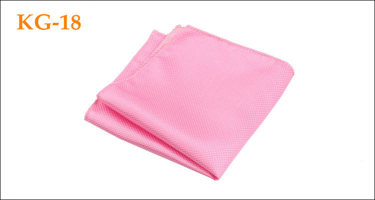 Men's Solid Glossy Suit Pocket Square Accessory