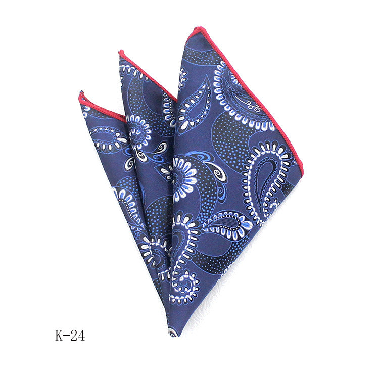 Men's Suit Pocket Square Small Square Towel British Retro Pattern Handkerchief