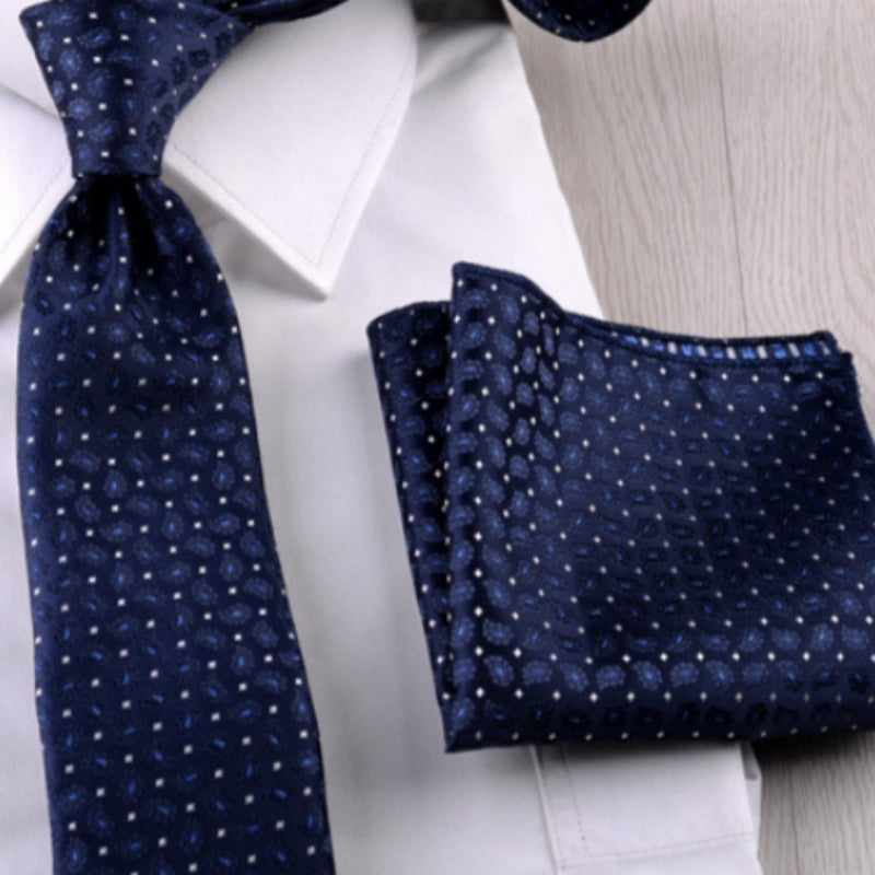 Formal Wear Casual Tie Pocket Square Combination