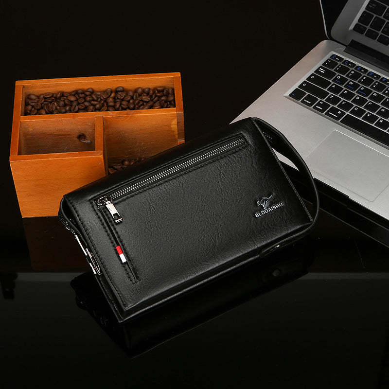 Men's Wallet With A Combination Lock And Clutch Design