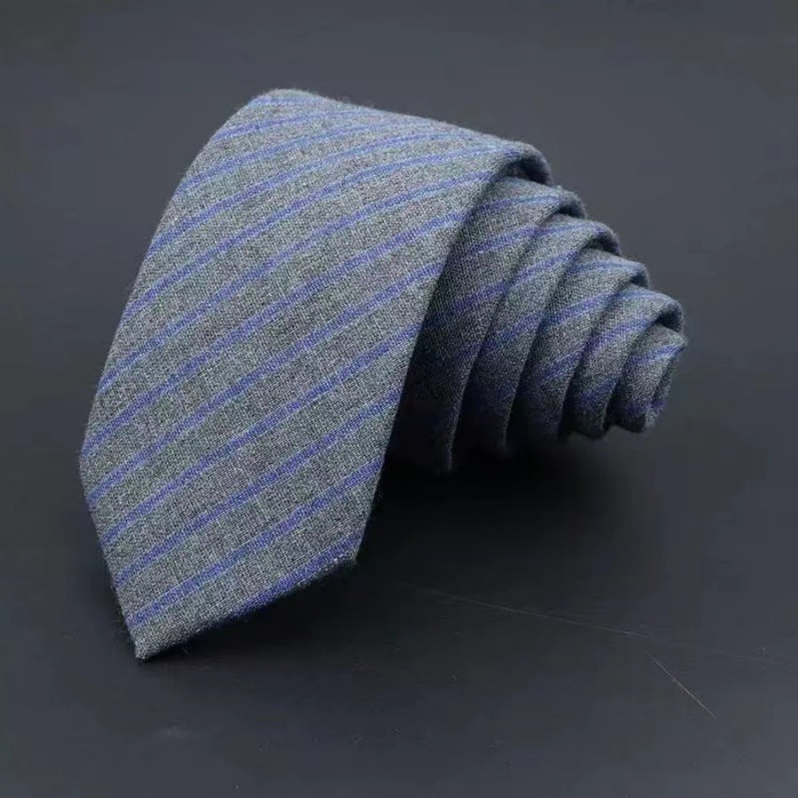 Men's Business Fashion Striped Solid Color Tie