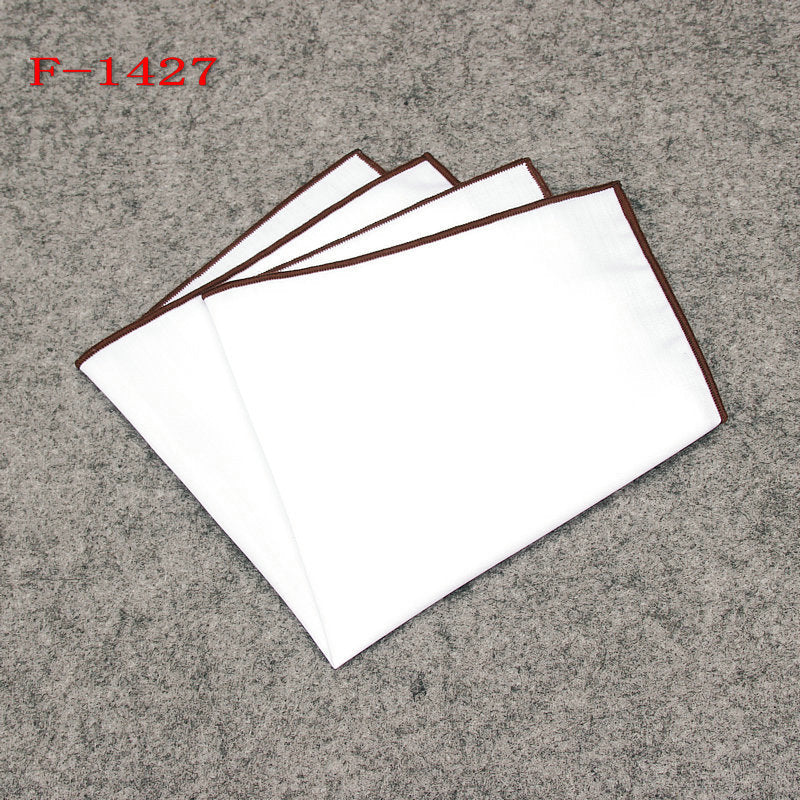 Men's dense white pocket square