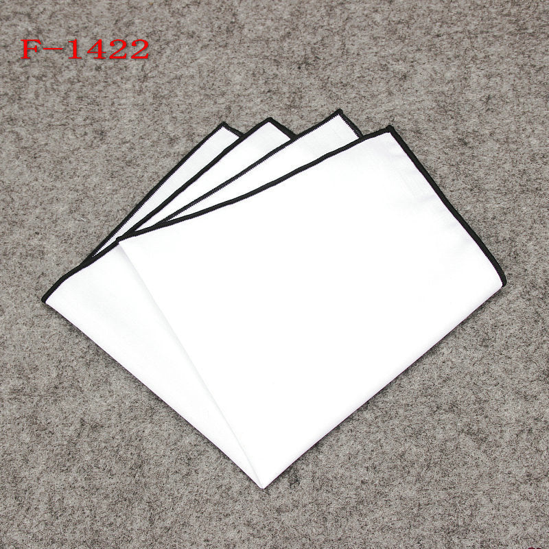 Men's dense white pocket square