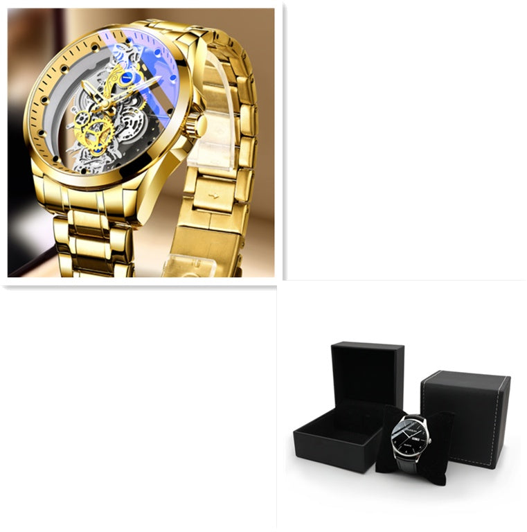 Men's Watch Skeleton Automatic Quartz Watch