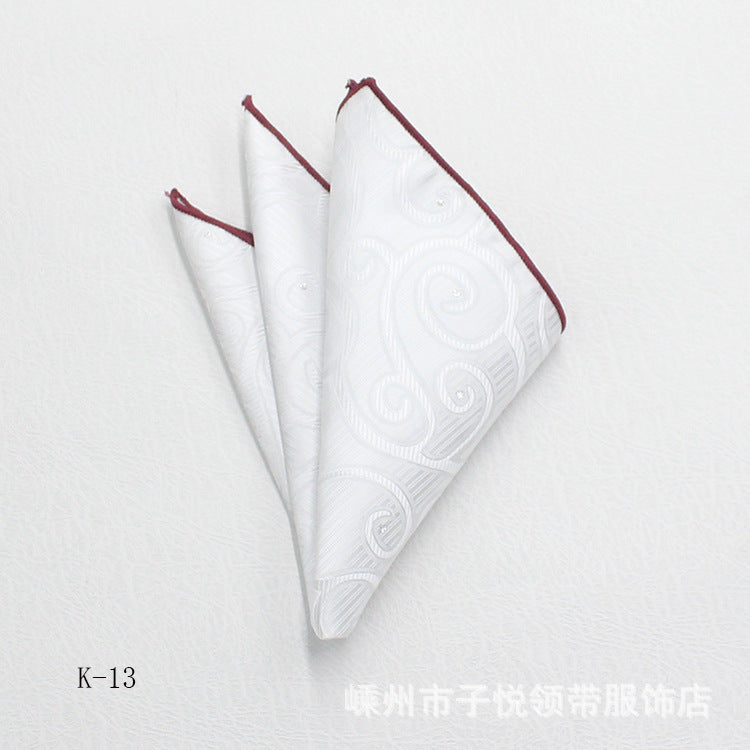 Men's Suit Pocket Square Small Square Towel British Retro Pattern Handkerchief
