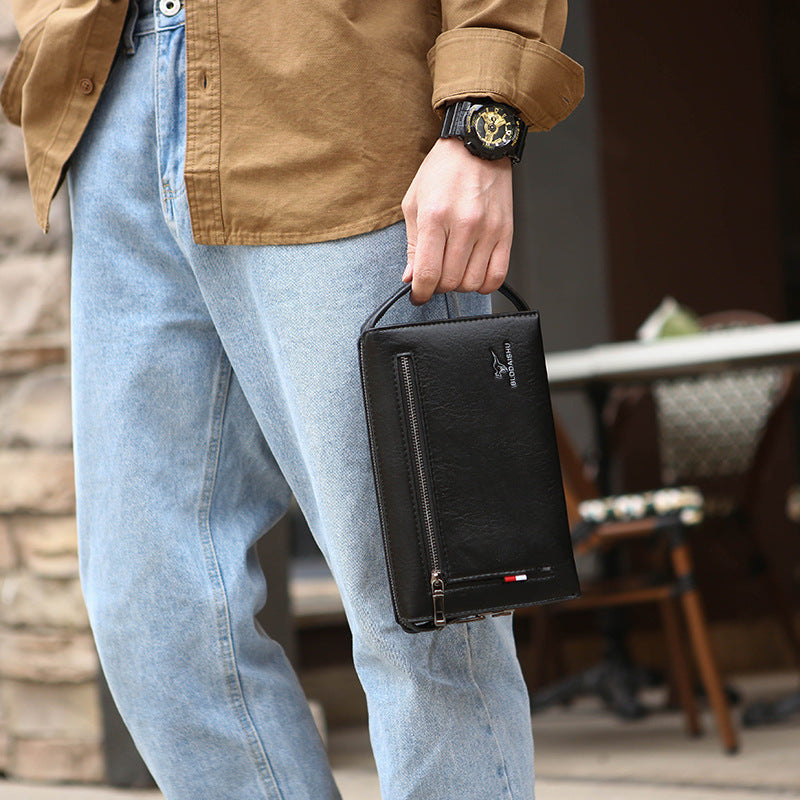 Men's Wallet With A Combination Lock And Clutch Design