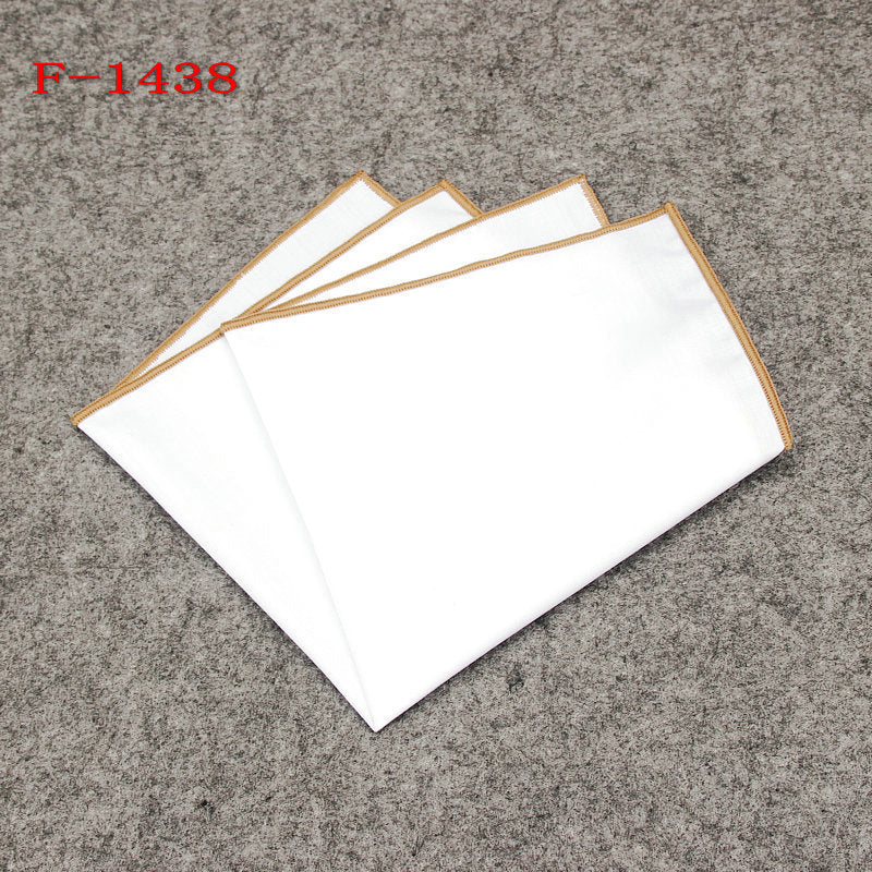 Men's dense white pocket square