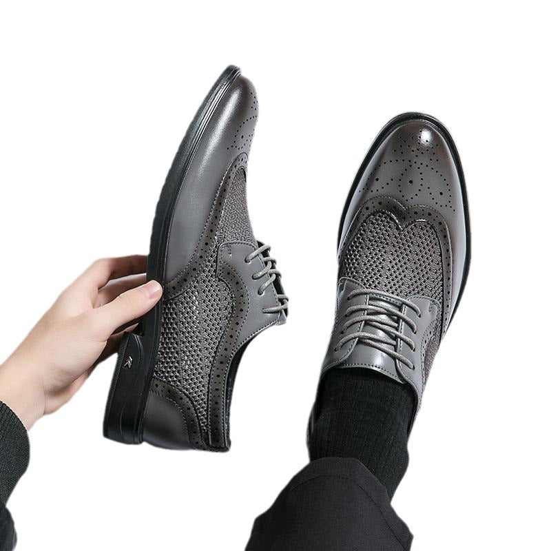 Men's Leather Breathable Formal Wear Round Toe