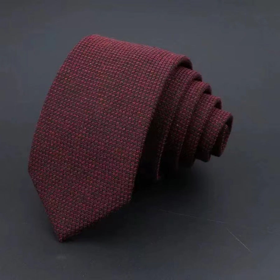 Men's Business Fashion Striped Solid Color Tie