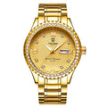 Quartz Gold Diamond Wristwatch