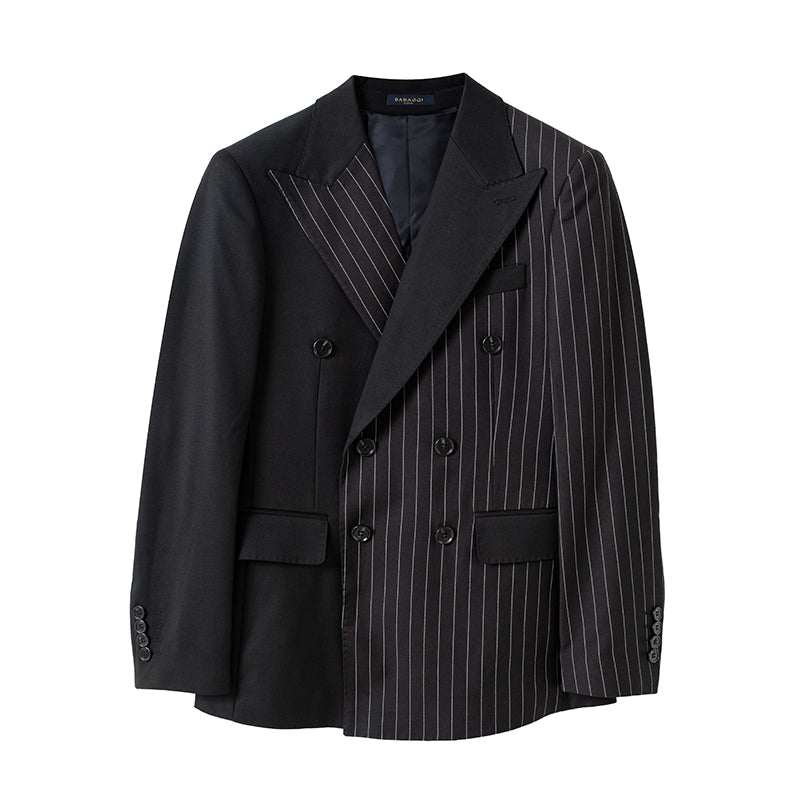 Men's Striped Double Breasted Blazer Tailored