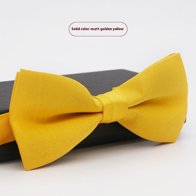 Men's Solid Color Formal Wear Wedding Business Casual Groom Groomsman Bow Tie