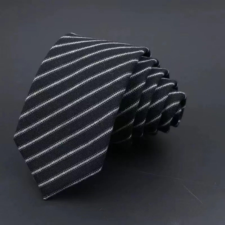 Men's Business Fashion Striped Solid Color Tie