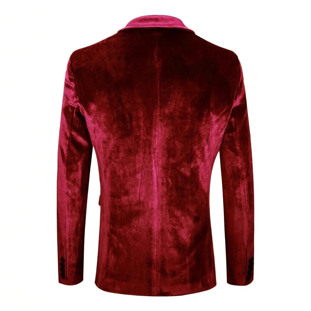 Velvet Blazer For Men Slim-fit