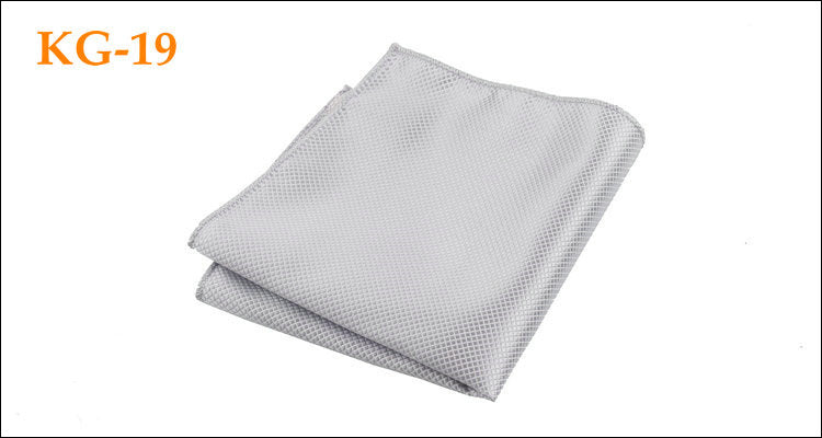Men's Solid Glossy Suit Pocket Square Accessory