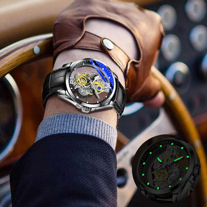 Men's Watch Skeleton Automatic Quartz Watch