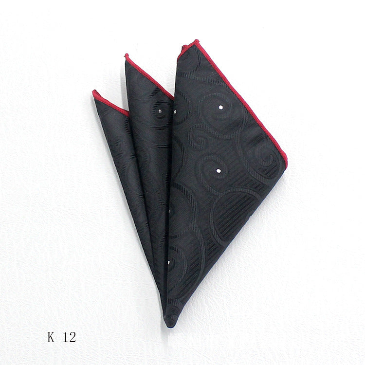 Men's Suit Pocket Square Small Square Towel British Retro Pattern Handkerchief
