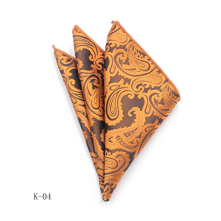 Men's Suit Pocket Square Small Square Towel British Retro Pattern Handkerchief