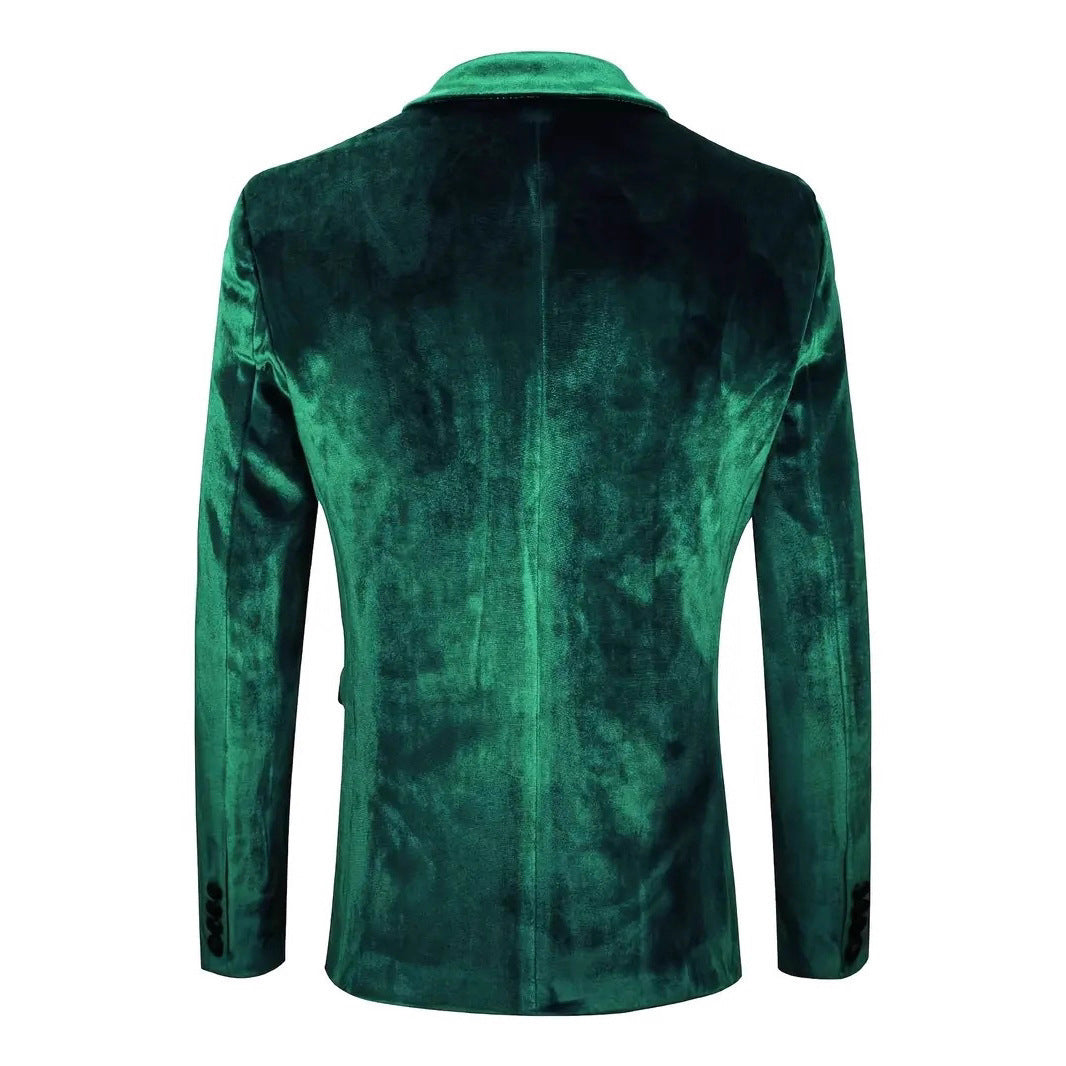 Velvet Blazer For Men Slim-fit