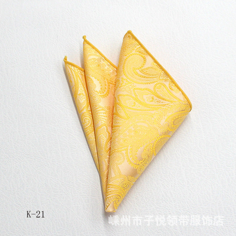 Men's Suit Pocket Square Small Square Towel British Retro Pattern Handkerchief