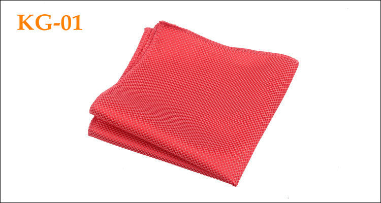 Men's Solid Glossy Suit Pocket Square Accessory